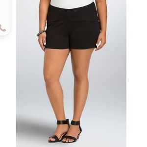 High Waist Textured Shorts